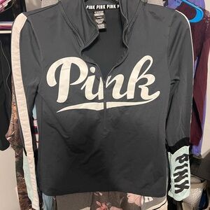 Pink gray and White Zip-Up Jacket